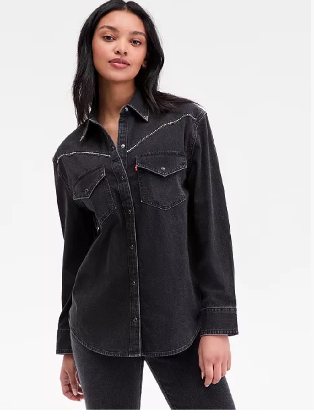 Levi's Black Denim Button Down